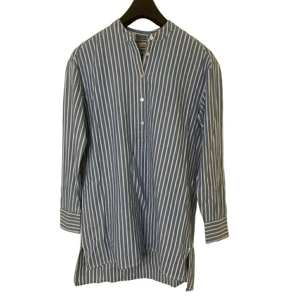 Faherty Palm Beach Tunic Indigo Stripe women's size XS NEW NWT WTU2220